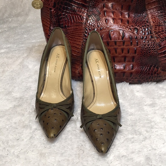 Anne Klein green shoe pointed toe  sz 8 - Picture 5 of 8